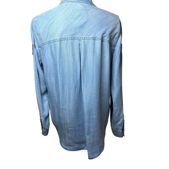 Rails | Military Blue Denim Button Down Shirt | Sz M - Picture 4 of 9